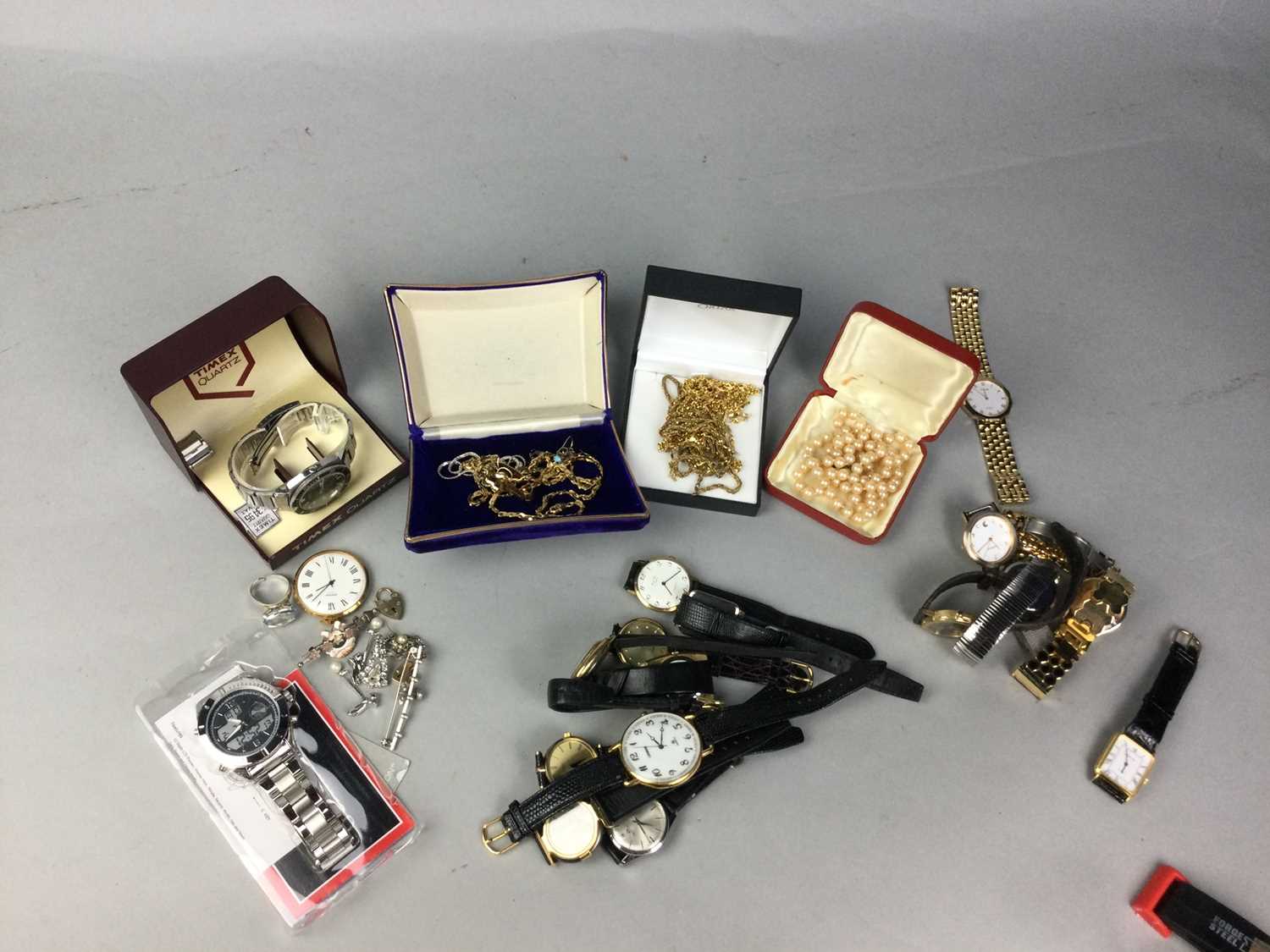Lot 71 - A COLLECTION OF COSTUME JEWELLERY AND FASHION WATCHES