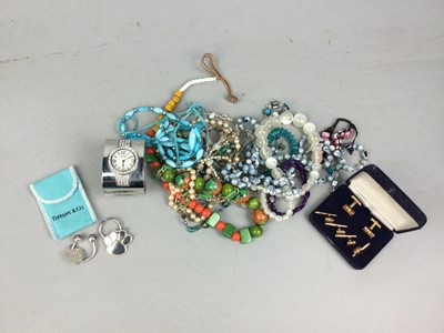Lot 127 - A COLLECTION OF COSTUME JEWELLERY AND VARIOUS WATCHES