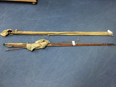Lot 152 - A LOT OF TWO SPLIT CANE SALMON RODS