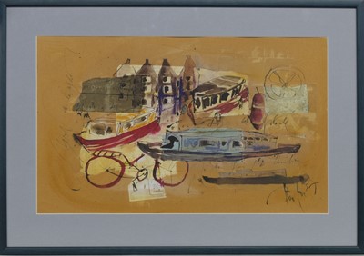 Lot 625 - BATEAUX, A MIXED MEDIA BY CECILE COLOMBO