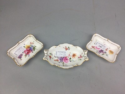 Lot 130 - A LOT OF THREE ROYAL CROWN DERBY PIN DISHES