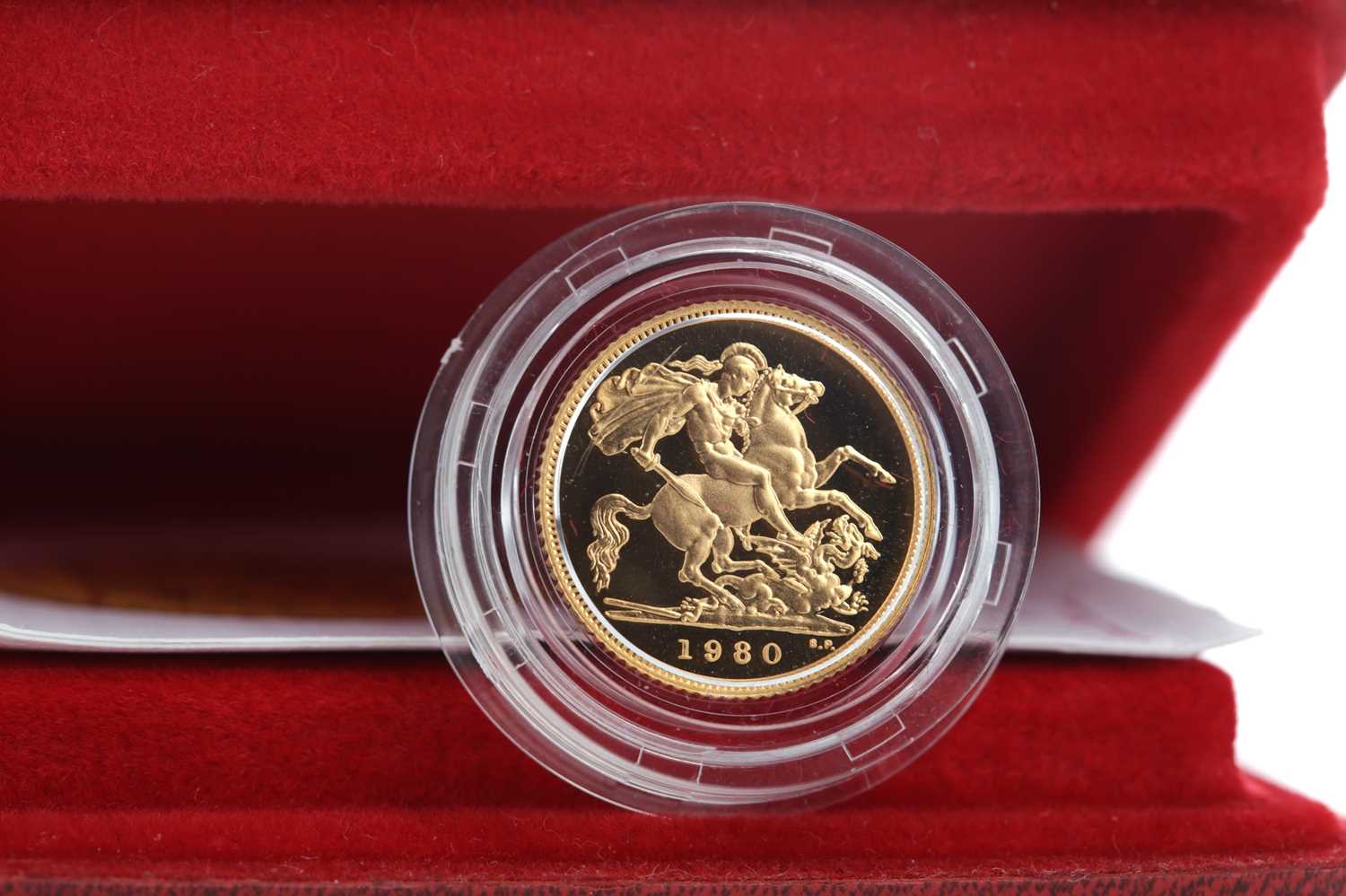 Lot 71 - A GOLD PROOF HALF SOVEREIGN DATED 1980