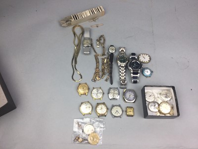 Lot 82 - A LOT OF WRIST WATCHES AND WATCH PARTS