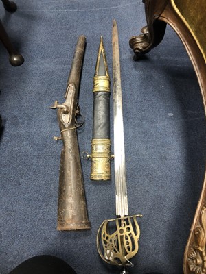 Lot 320 - A COLLECTION OF SWORD PARTS AND OTHER ITEMS