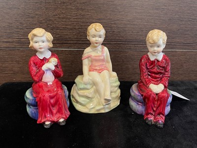 Lot 201 - A LOT OF THREE PARAGON FIGURES OF CHILDREN