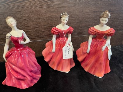 Lot 221 - A LOT OF SIX ROYAL DOULTON FIGURES OF LADIES