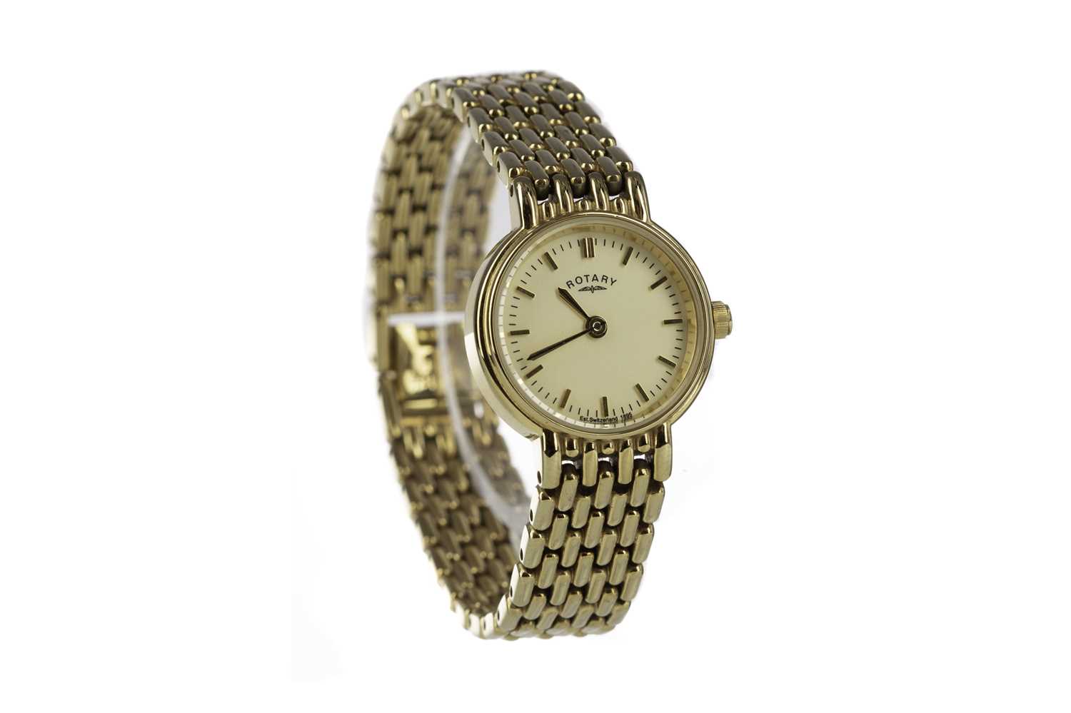 Lot 715 - A LADY'S ROTARY GOLD PLATED QUARTZ WRIST WATCH