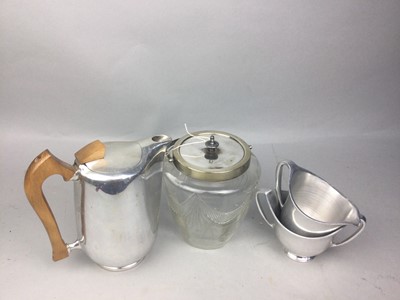 Lot 306 - A PIQUOT WARE THREE PIECE COFFEE SERVICE