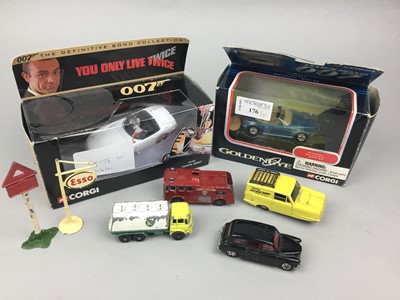 Lot 176 - A LOT OF TWO 007 DIE-CAST CARS  AND OTHER MODEL VEHICLES