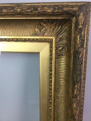 Lot 1681 - A LATE VICTORIAN GILTWOOD PICTURE FRAME