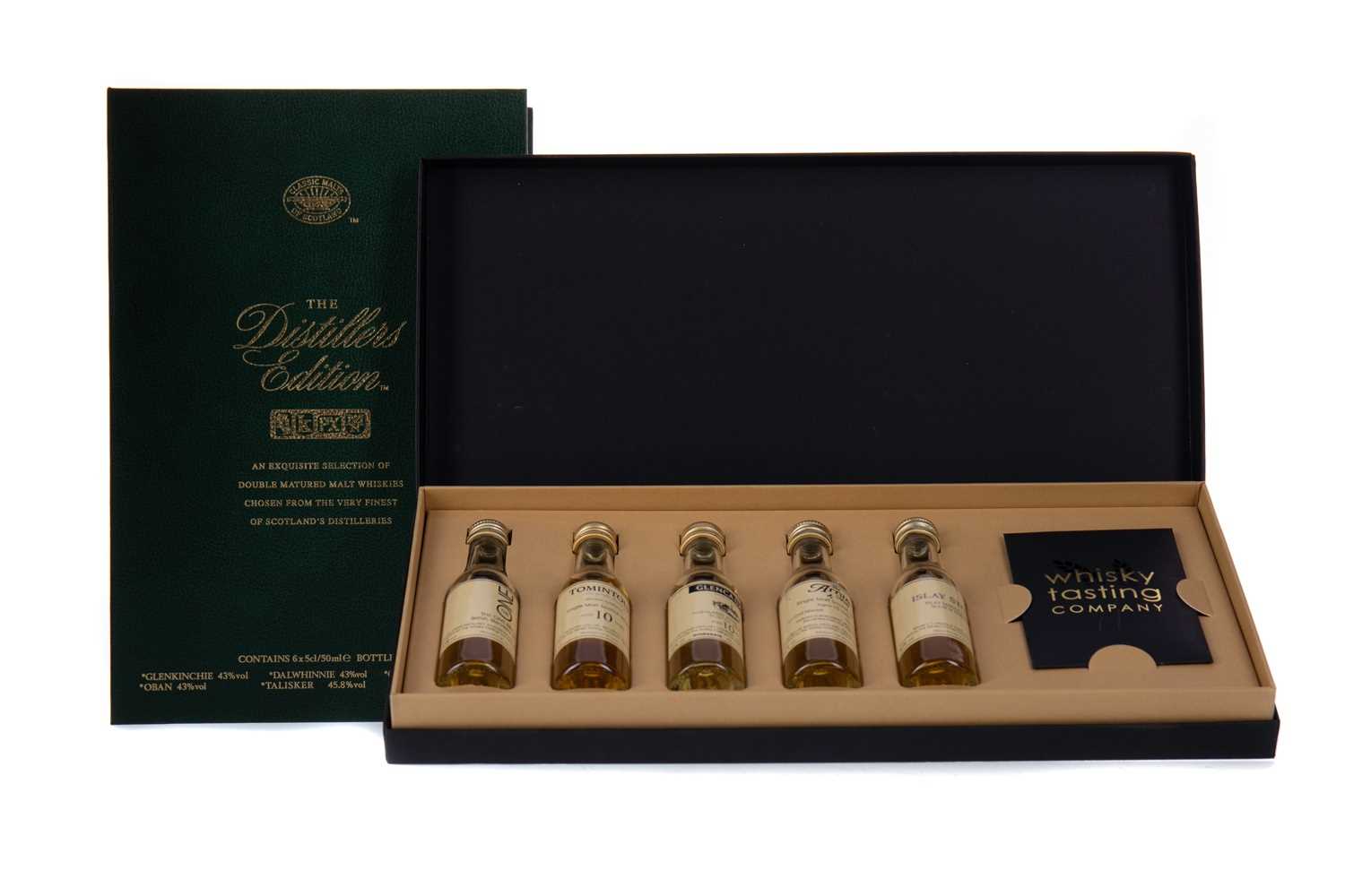Lot 26 - CLASSIC MALTS OF SCOTLAND DISTILLERS EDITION MINIATURE SET AND WHISKY TASTING COMPANY SET