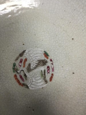 Lot 926 - A CHINESE CRACKLEWARE ROSE BOWL