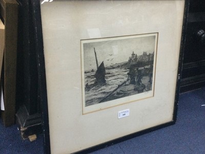 Lot 388 - AN EAST COAST HARBOUR ETCHING BY JOHN MCGHIE