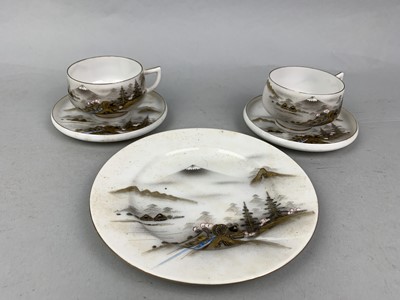 Lot 334 - A JAPANESE EGGSHELL TEA SERVICE