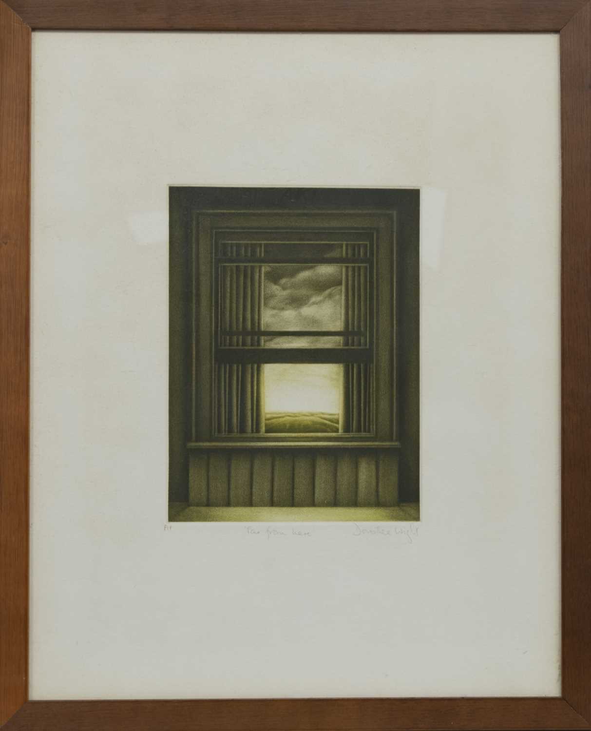 Lot 634 - FAR FROM HERE, A MEZZOTINT BY DOROTHEA WIGHT