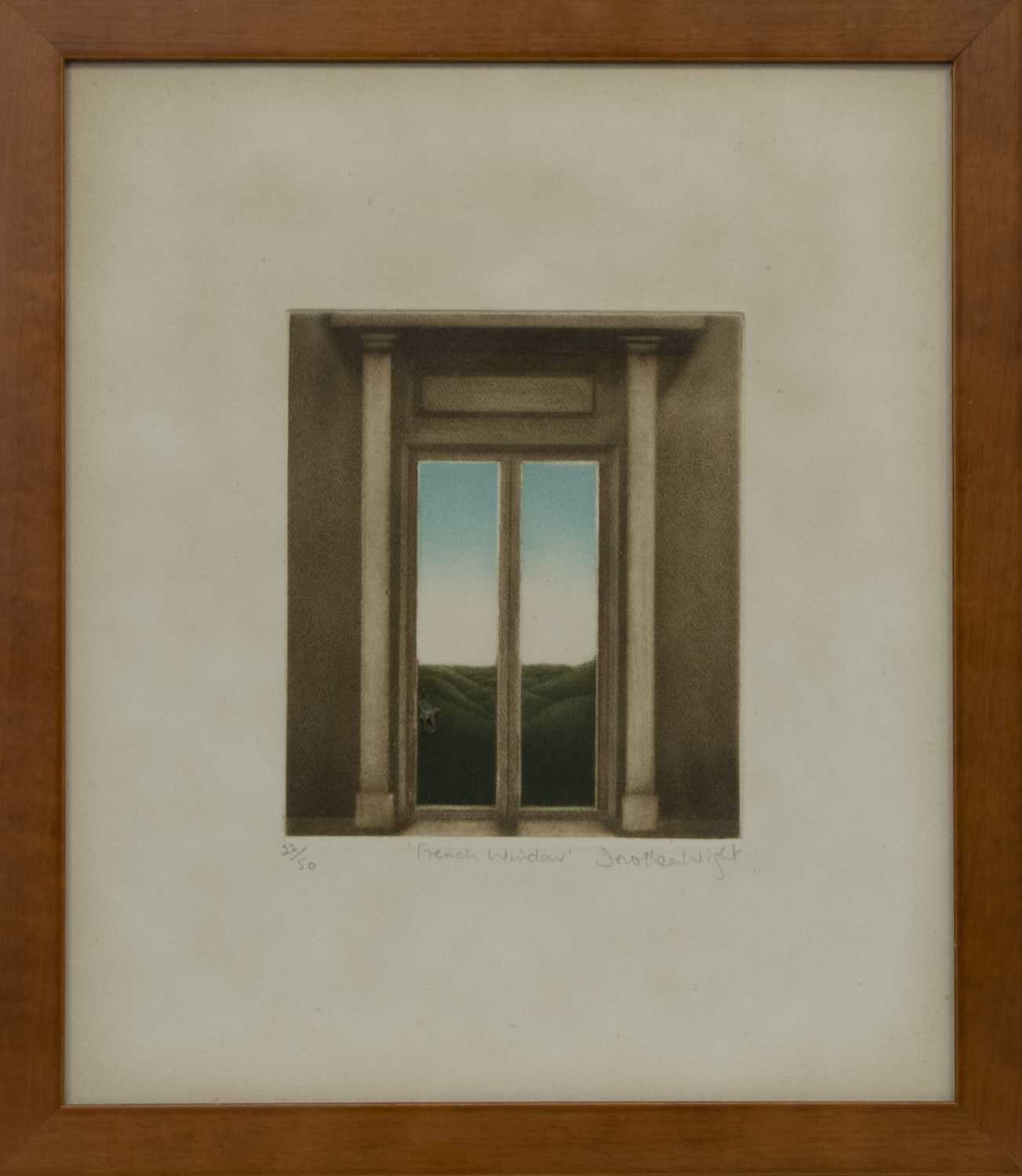 Lot 631 - FRENCH WINDOW, A MEZZOTINT BY DOROTHEA WIGHT