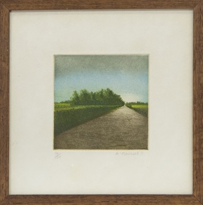 Lot 574 - A SET OF FOUR COUNTRY SCENE MEZZOTINTS BY ANNABEL MAUNSELL