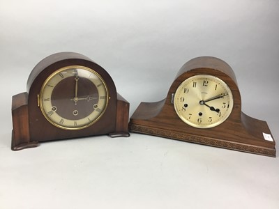 Lot 378 - A LOT OF TWO EARLY 20TH CENTURY MANTEL CLOCKS