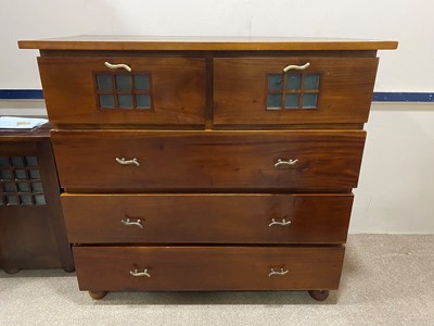 Lot 500 - AN ARTS & CRAFTS STYLE CHEST OF DRAWERS