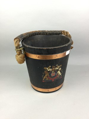 Lot 353 - A COPPER BOUND OAK FIRE BUCKET