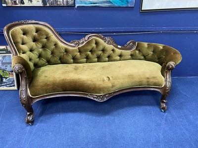 Lot 493 - A VICTORIAN STYLE DRAWING ROOM SETTEE