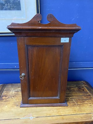 Lot 501 - A MAHOGANY TABLE TOP CUPBOARD