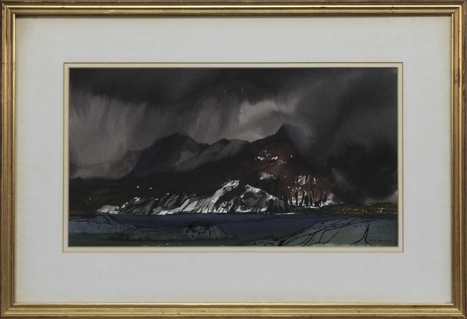 Lot 513 - LOCH HOURNE, A WATERCOLOUR BY TOM HOVELL SHANKS