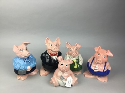 Lot 526 - A WADE FOR NATWEST SET OF FIVE PIG BANKS