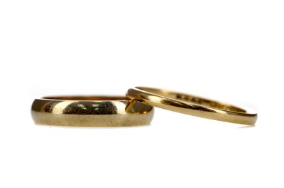 Lot 1443 - TWO GOLD WEDDING BANDS