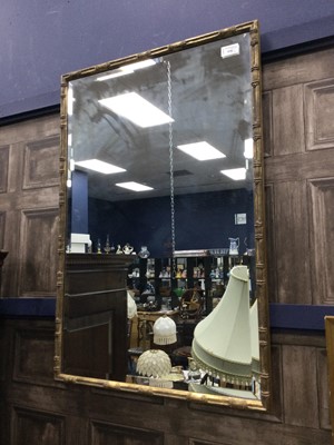 Lot 578 - A GILT FRAMED WALL MIRROR AND ANOTHER MIRROR