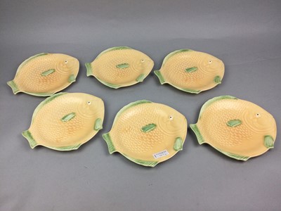 Lot 564 - A LOT OF SIX SHORTER AND SONS FISH PLATES AND OTHER CERAMICS