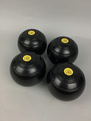 Lot 591 - A SET OF LAWN BOWLS