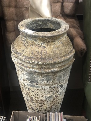 Lot 670 - A STONE GARDEN URN