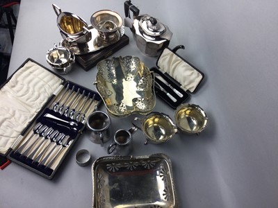 Lot 190A - A LOT OF SILVER PLATED WARES