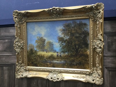 Lot 673 - A GROUP OF SIX CONTINENTAL OIL PAINTINGS