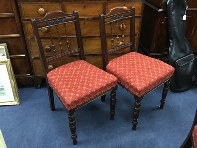 Lot 684 - A SET OF SIX VICTORIAN MAHOGANY  SINGLE CHAIRS