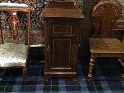 Lot 208 - AN EDWARDIAN MAHOGANY BEDSIDE CABINET