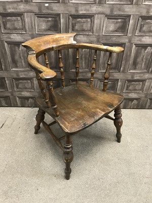 Lot 467 - A LATE 19TH CENTURY CAPTAIN'S CHAIR