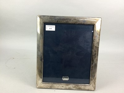 Lot 539 - A SILVER RECTANGULAR PHOTOGRAPH FRAME