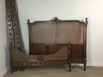 Lot 1684 - AN EARLY 20TH CENTURY CANE PANELLED BEDSTEAD