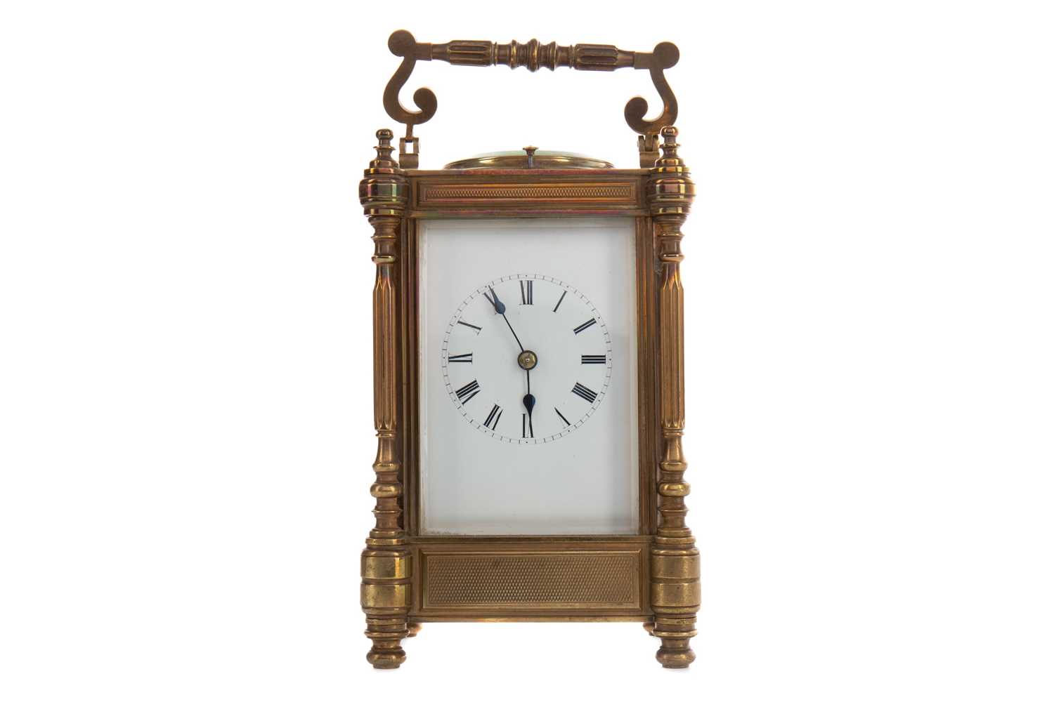 Lot 1119 - A LATE 19TH CENTURY REPEATER CARRIAGE CLOCK