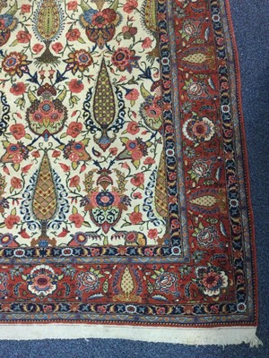 Lot 932 - A CAUCASIAN BORDERED RUG
