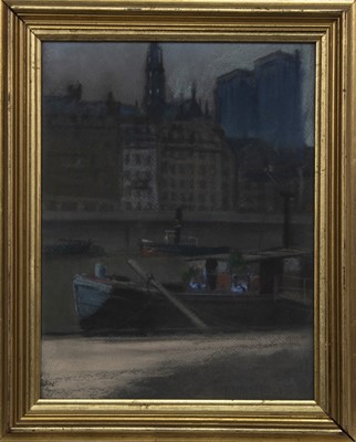 Lot 35 - ACROSS THE CLYDE, A PASTEL BY WALTER PENDER