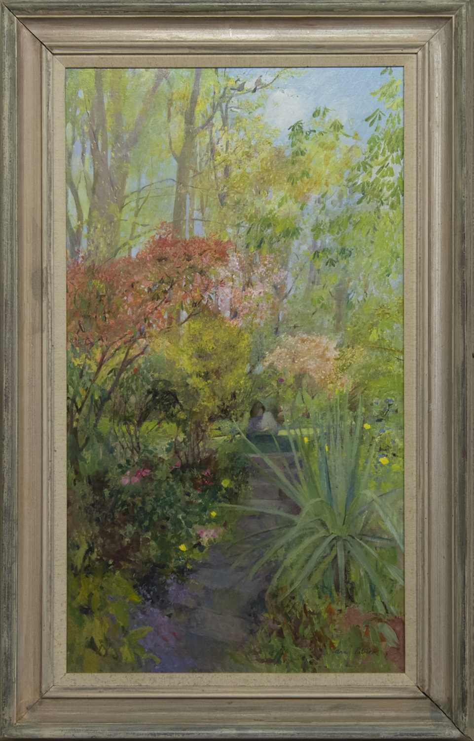 Lot 596 - IN THE SPRING TIME, AN OIL BY ANN PATRICK