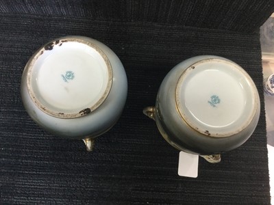 Lot 975 - A PAIR OF EARLY 20TH CENTURY JAPANESE NORITAKE VASES