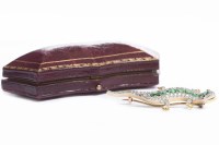Lot 6 - LATE NINETEENTH CENTURY EMERALD, DIAMOND AND...