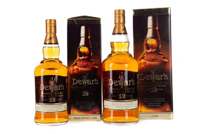 Lot 48 - TWO BOTTLES OF DEWAR'S AGED 12 YEARS