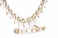 Lot 7 - RARE EDWARDIAN MOONSTONE NECKLET with oval...