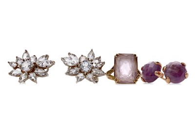 Lot 1514 - A COLLECTION OF EARRINGS AND A RING