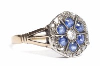 Lot 11 - ART DECO STYLE SAPPHIRE AND DIAMOND RING the...
